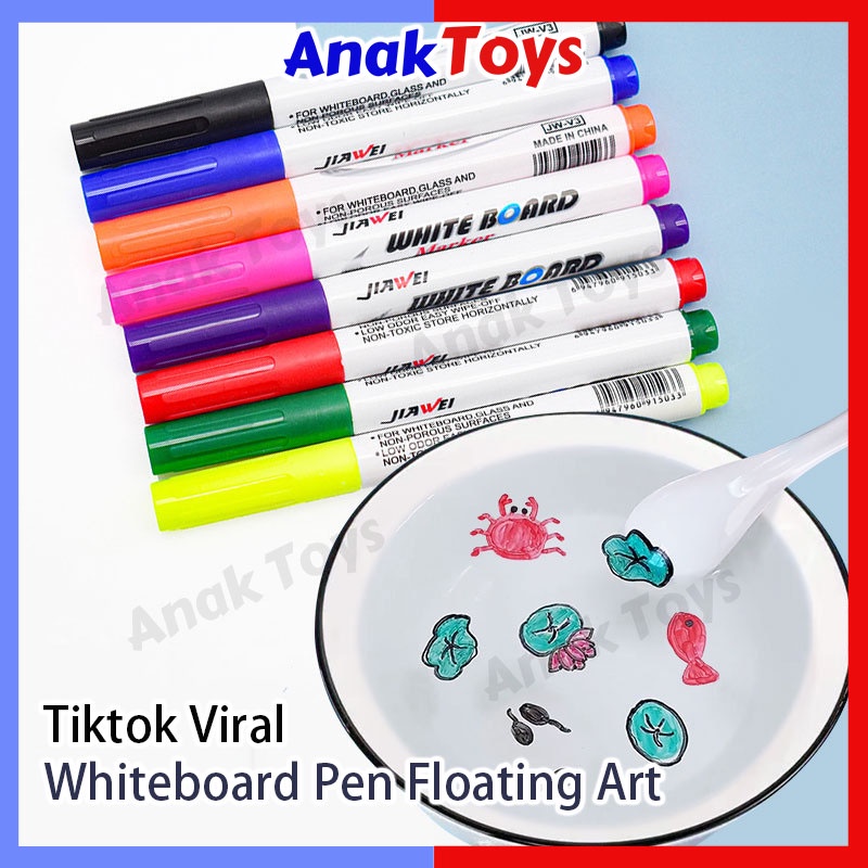 中国美術 白磁 筆洗碗 匙 台 文房四宝(P183) 12 Color Set+1 Spoon Kids Whiteboard Pen White Board Erasable