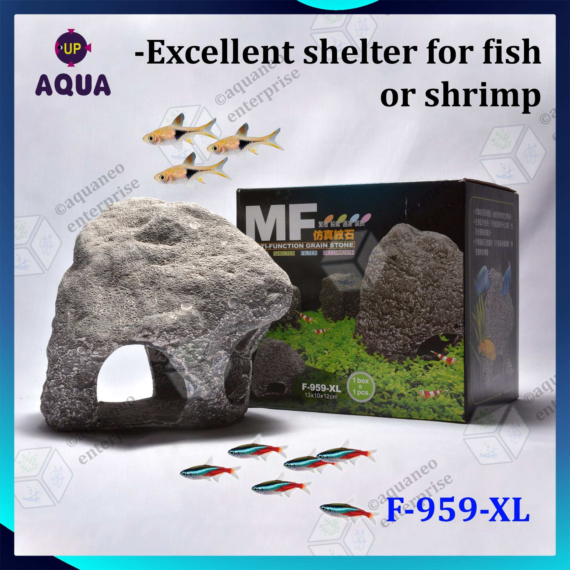 Grain Stone Aquarium Decoration F-959-XL