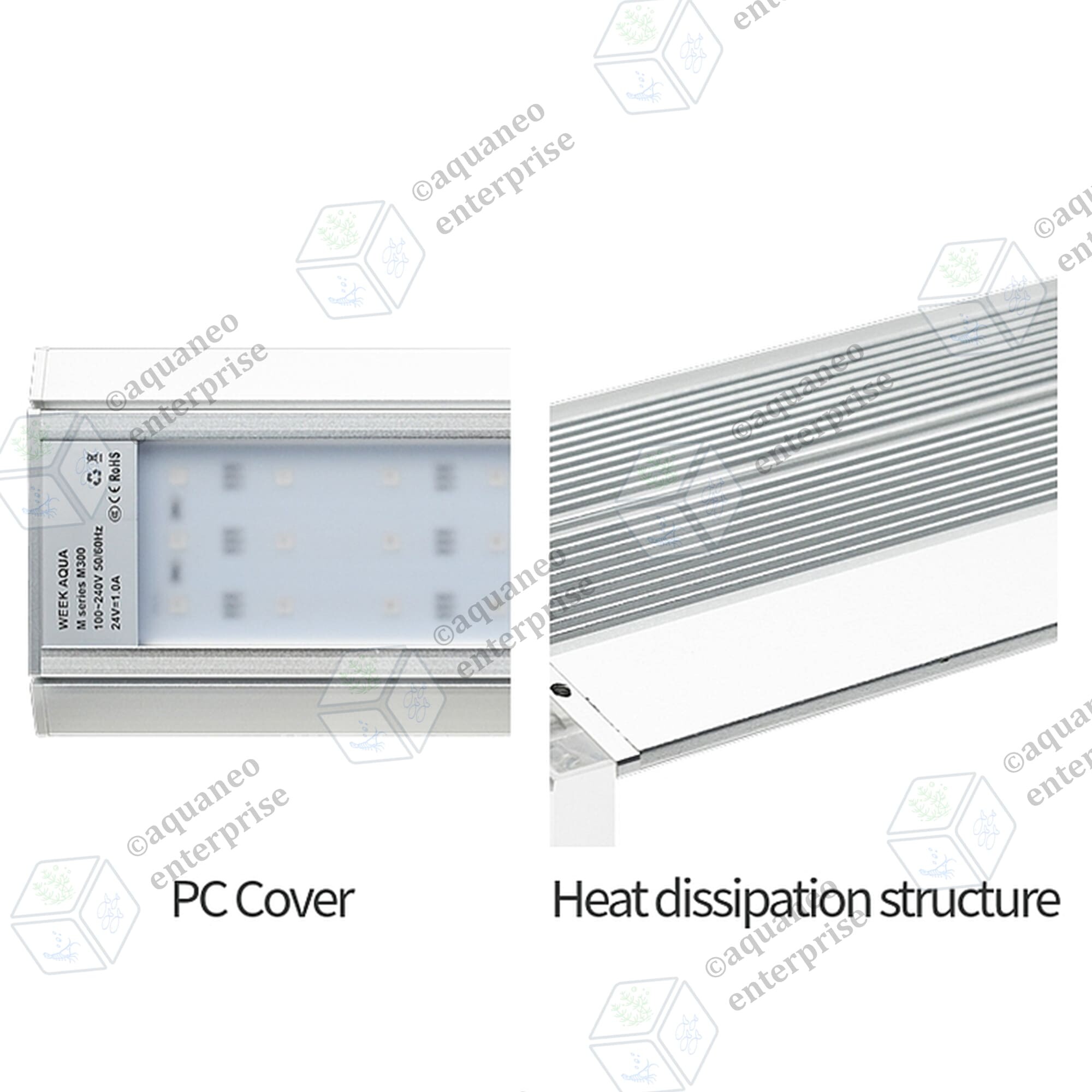 Week Aqua RGB Aquarium LED Light M Series - M300 DPro 18W