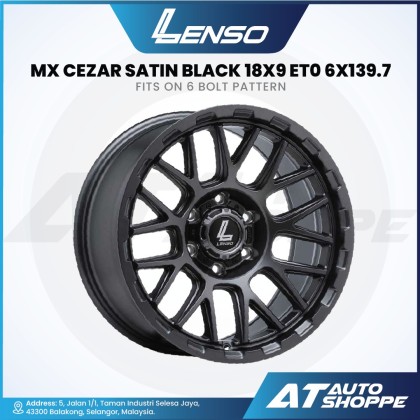 Lenso MX-Cezar - Satin Black 18x9 ET0 6x139.7 (1 Piece) | AT AUTO