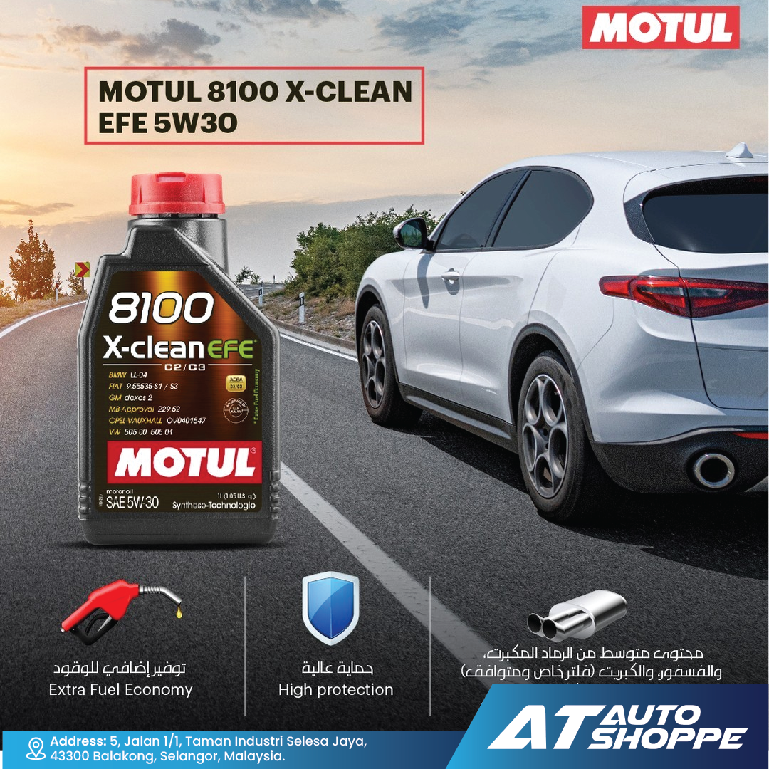MOTUL 8100 X-Clean EFE 5w30 Fully Synthetic Original (5L) | AT