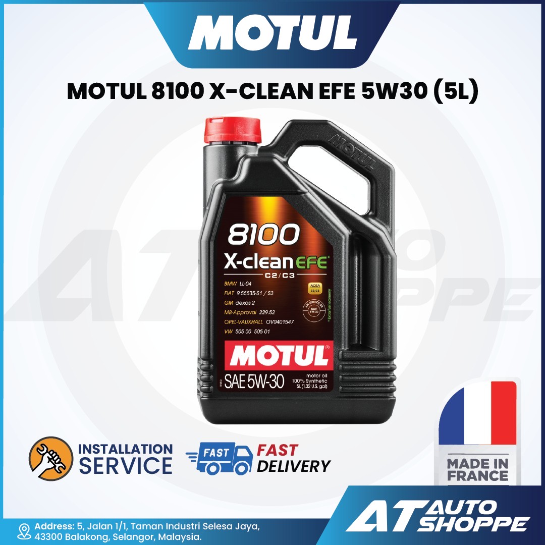 MOTUL 8100 X-Clean EFE 5w30 Fully Synthetic Original (5L) | AT