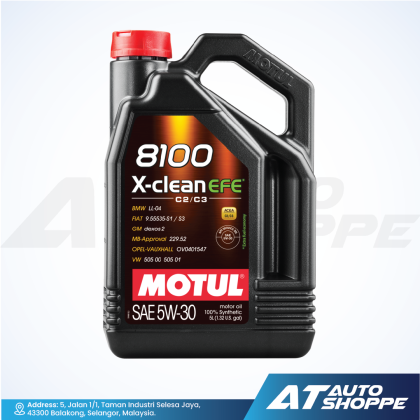 MOTUL 8100 X-clean EFE 5W30 1L 未開封6本　送料込 Motul-5L-Synthetic-Engine-Oil-