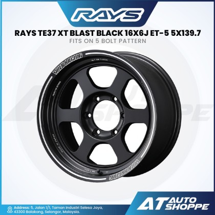 Rays Engineering Volk Racing TE37 XT - Blast Black 16x6 ET-5