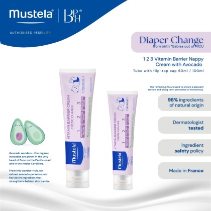 MUSTELA Vitamin Barrier Cream for All Skin Types Baby Parenting