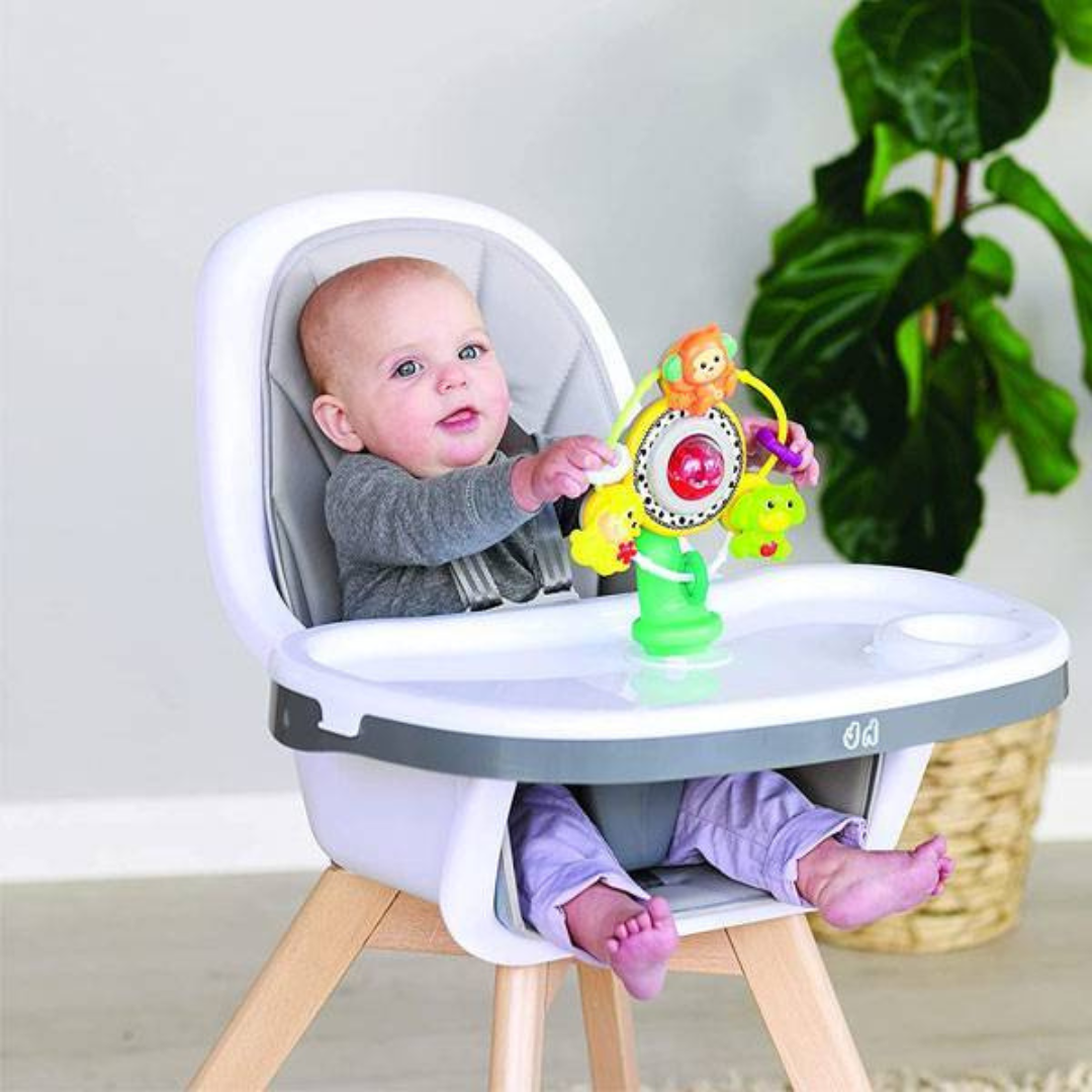 Jouet Ventouse Ferris Wheel Infantino - Roue Musicale Jungle Pour Chaise Haute - Dès 6 Mois