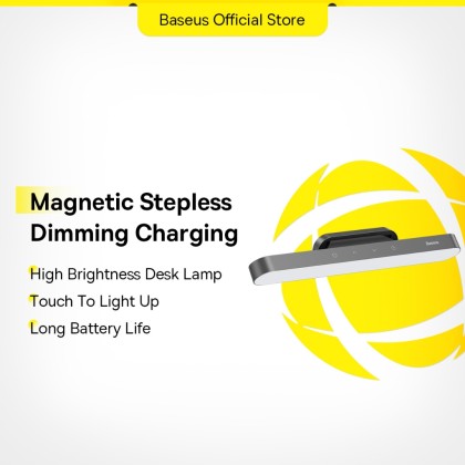 Baseus Night Light Hanging Magnetic LED Table Lamp Stepless Dimming ...