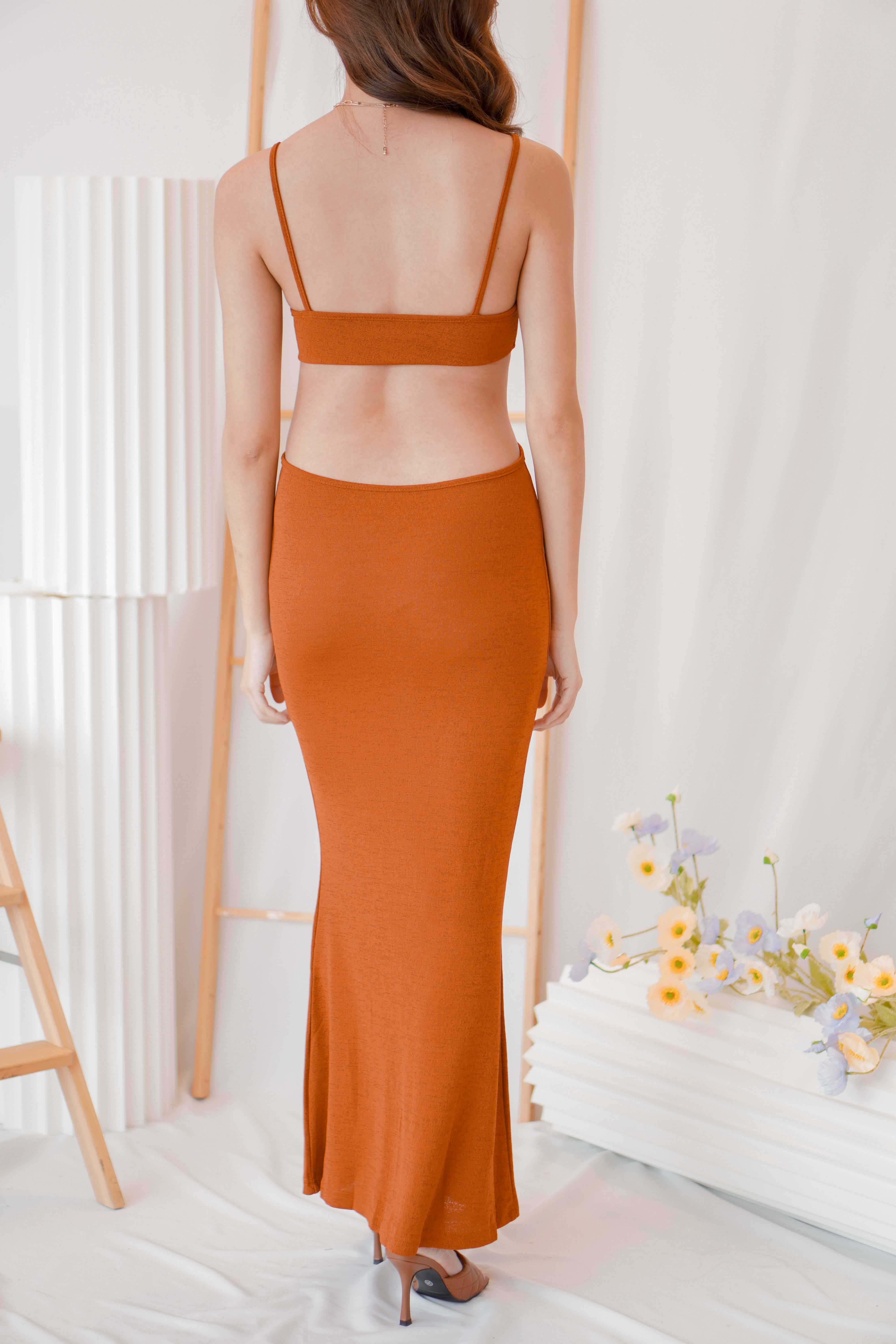 Love Island Maxi Cutout Dress in Orange | Bash