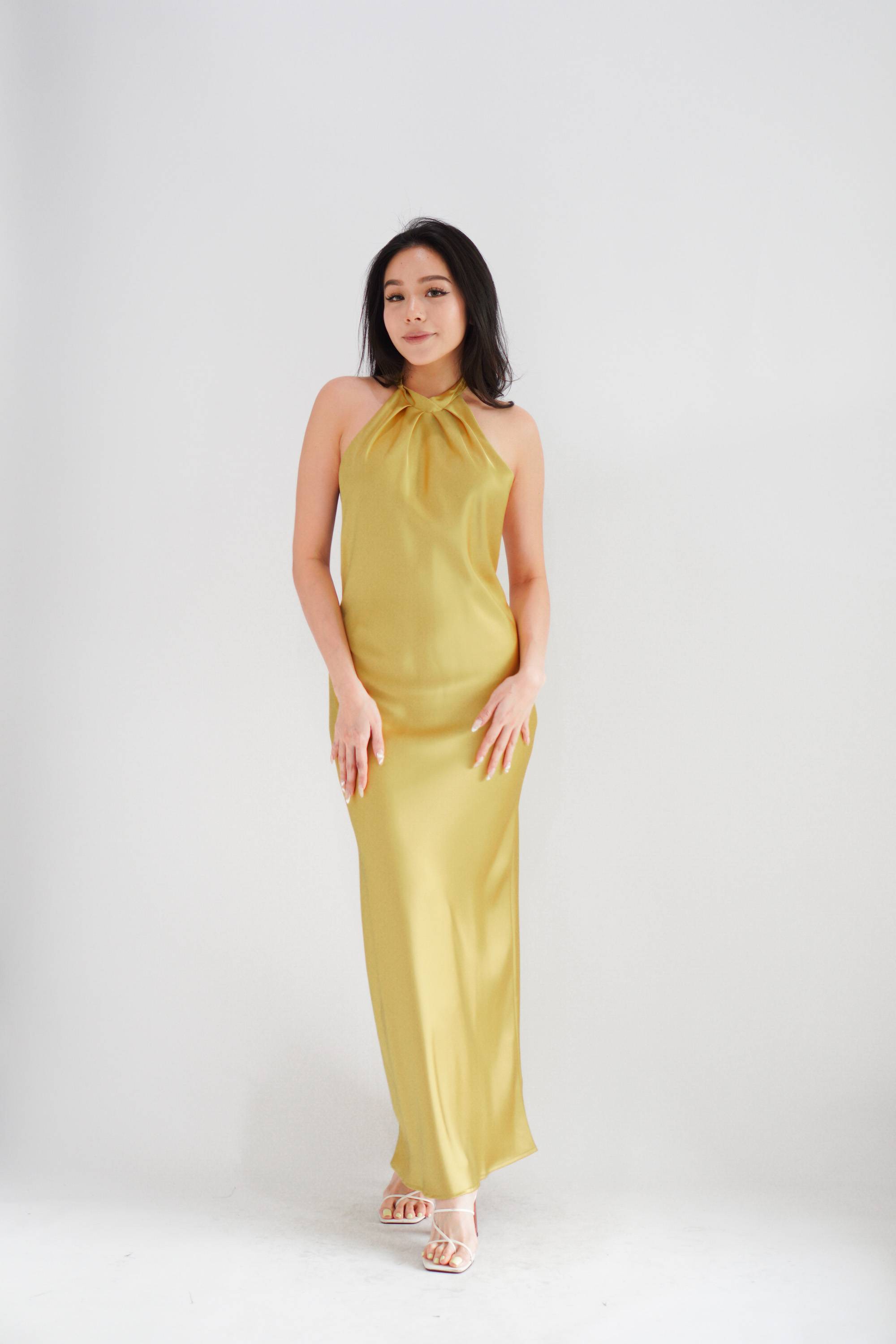 bash gold dress ba&sh - Round Collar Dress Pasqualina for Women - Gold