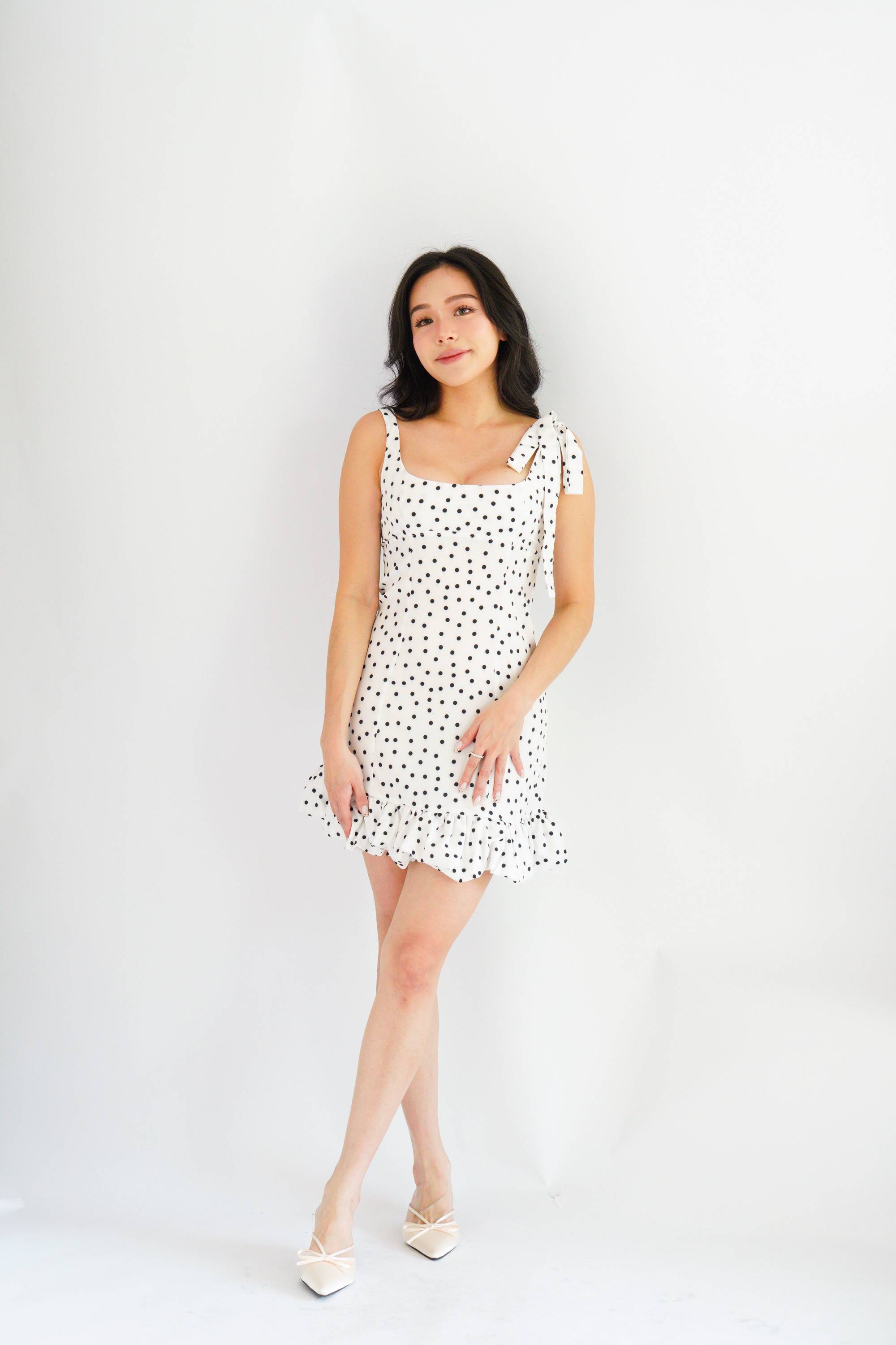 bash black and white dress Ba&sh Derby Polka-dot V-neck Maxi Dress