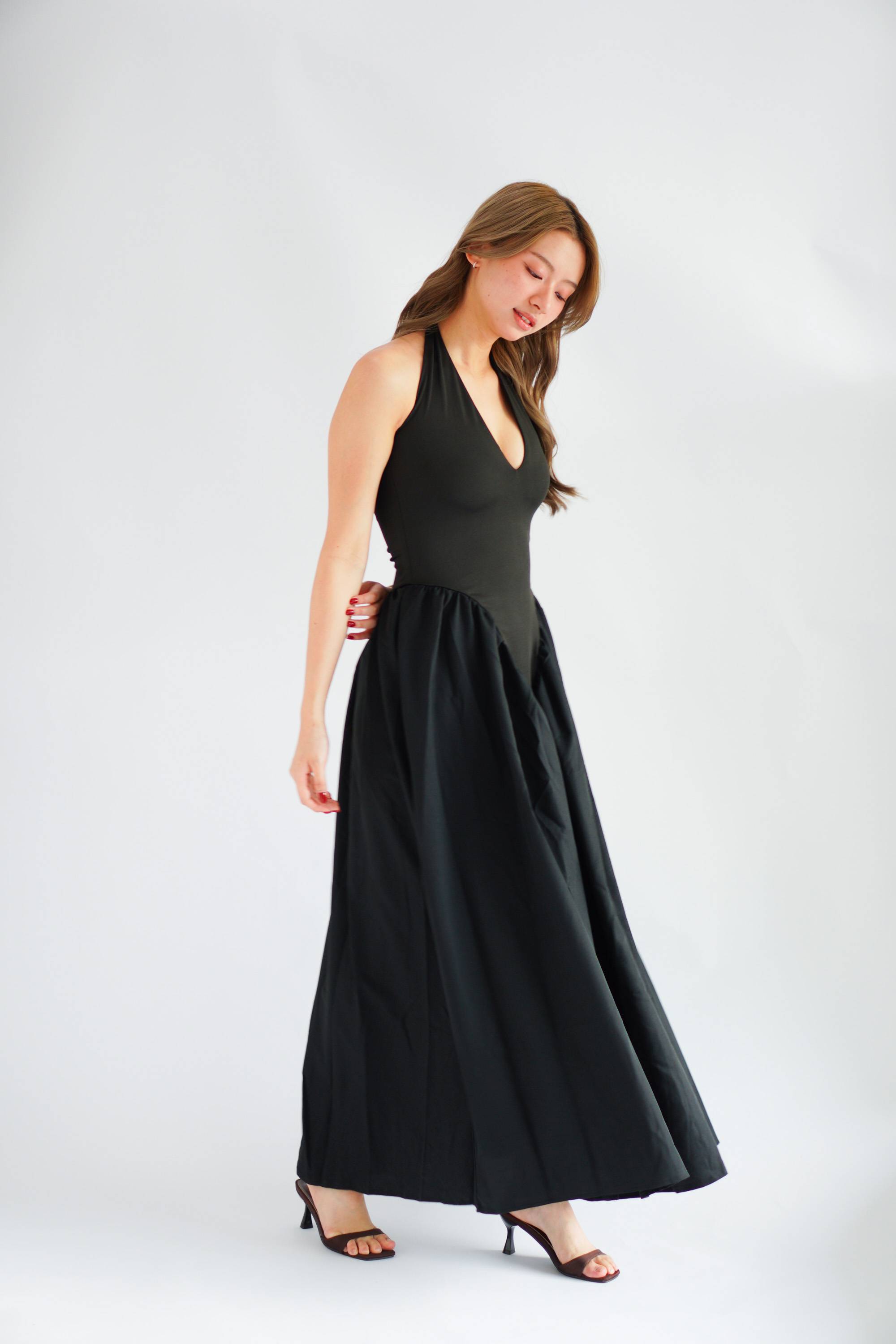 bash black dresses HGps8w Women's One Shoulder length dress Size:146/152 complimentary:false