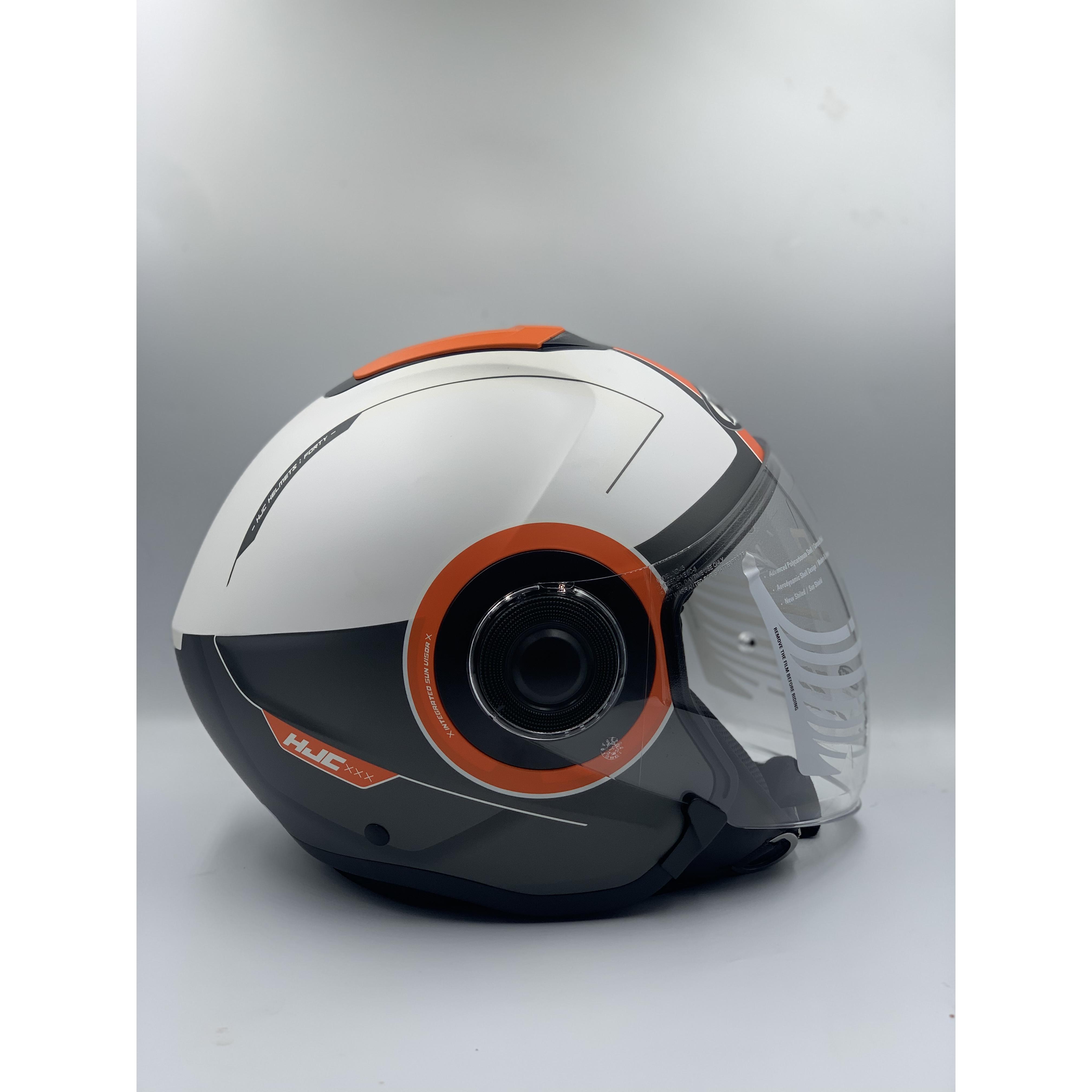 HJC Helmet I40 Panadi MC7SF Open Face - Double Visor (ECE 22.06)