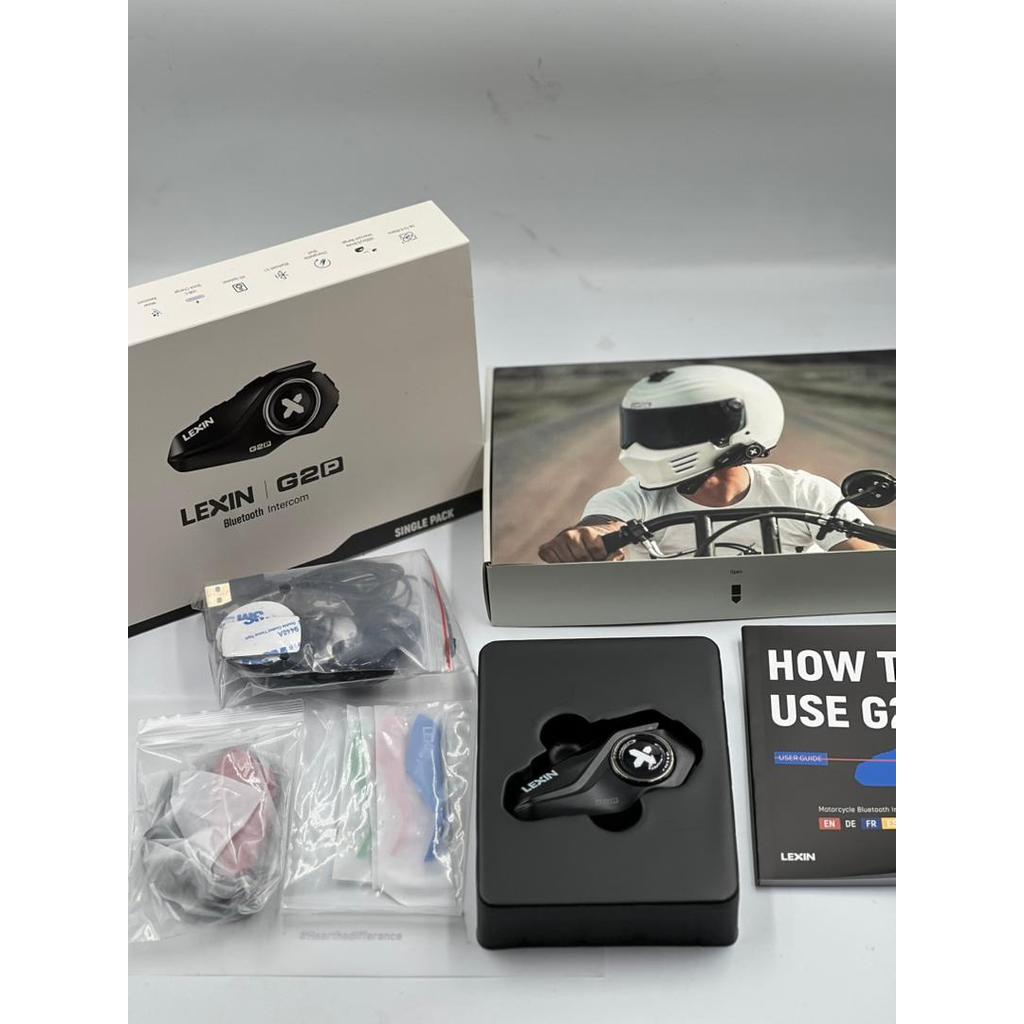 2pc lexin-b2 bt interphone motorcycle helmet LEXIN B4FM Bluetooth Headset, 10 Riders Bluetooth Intercom, Universal IP67 Communication Systems with Music Sharing, Noise Cancellation, FM Radio, Fit for Snowmobile, 2 Pack LEXIN Novus Bluetooth Headset Intercom