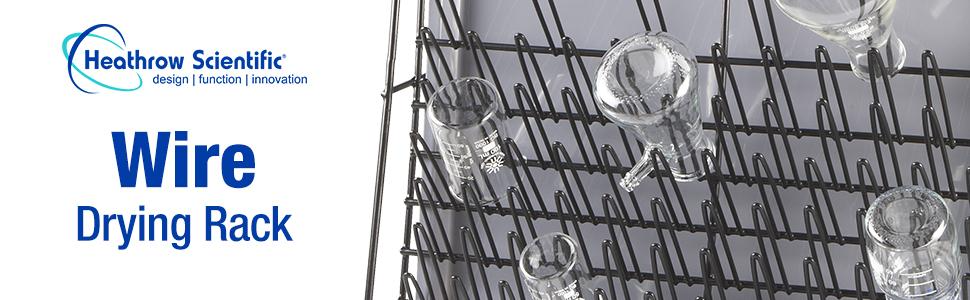 Wire Drying Rack Heathrow Scientific glassware beaker flask labware vertical drainage storage lab
