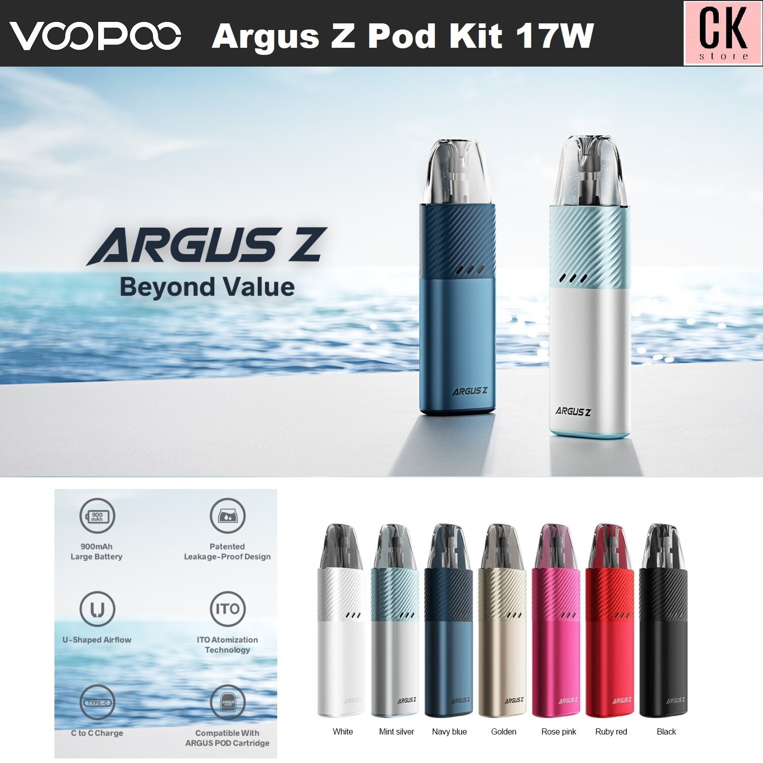 mq class box mod Voopoo Argus Z 3ml Cartridge