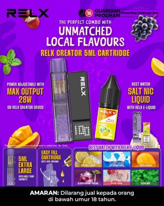 RELX Creator 5ml Empty Cartridge – Best Pair RELX Salt Nic E-liquid |  MyEasyPod
