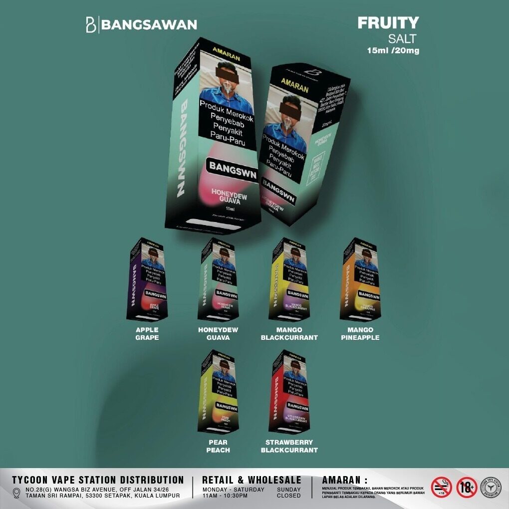 Bangsawan Salt Nic 15ml / 20mg (KKM Approved) | Premium Malaysian Fruity E- Liquid | MyEasyPod - Best Vape Devices & E-liquids