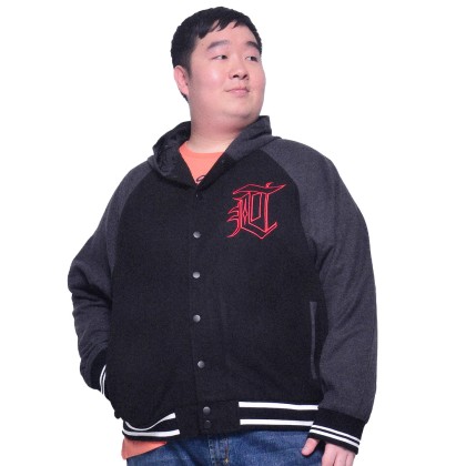 TITANUM Plus Size Varsity Hooded Raglan Jacket Plus Size Online