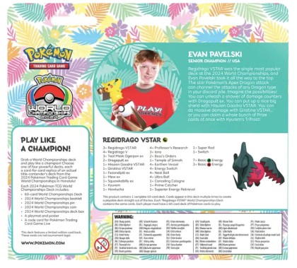 Brick & Block | 100-10166 World Champion Ship Deck 2024 | Pokemon TCG |  Brick & Block Hobby Store