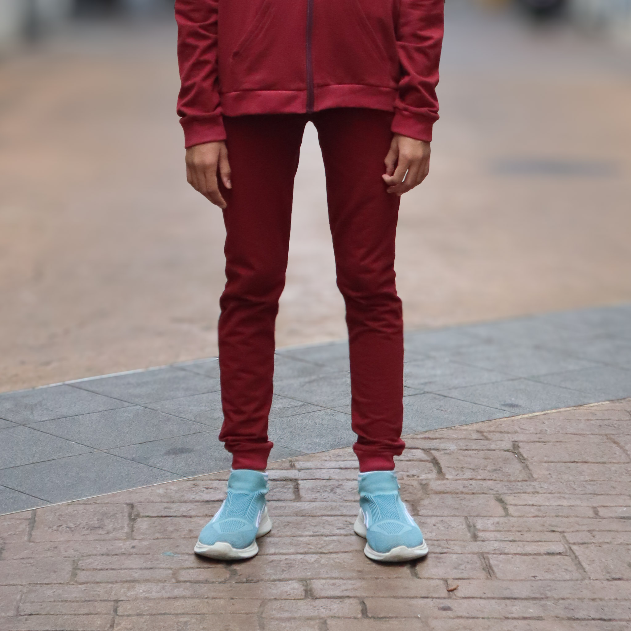 1Y-16Y) MAROON SKINNY FIT JOGGER PANT Bumsnbums Kid's Wear