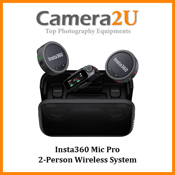 Insta360 Mic Pro 2-Person Wireless System (2.4 GHz) 2 TX + 1 RX