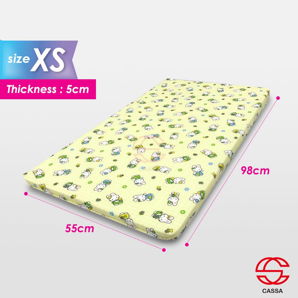 Cassa Sofy 2 Inches Thick Foam Baby Mattress (98X55) Suitable to 100x60 cm Baby Cot
