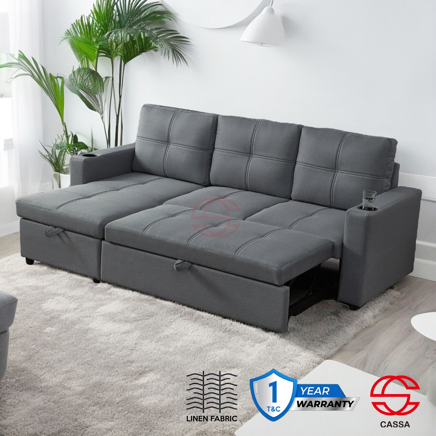 Sofa Bed With Storage Box Free Shipping) Sofa Bed With Pullable Single