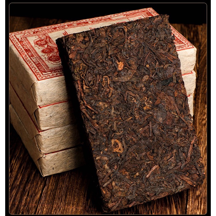 云南枣香普洱茶熟茶砖茶勐海陈香老树茶砖陈香茶叶250g Yunnan Pu er
