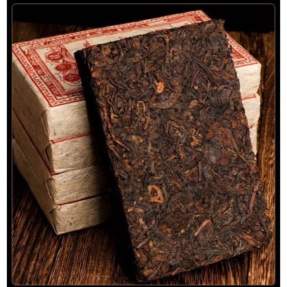 云南枣香普洱茶熟茶砖茶勐海陈香老树茶砖陈香茶叶250g Yunnan Pu er
