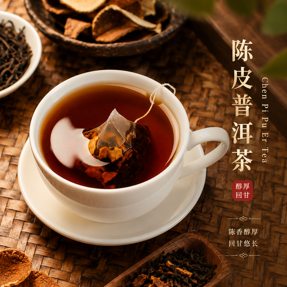 陈皮普洱茶2.5g 20包Chen Pi Pu Er Tea 2.5g 20 bags TRIANGLE | Cheng