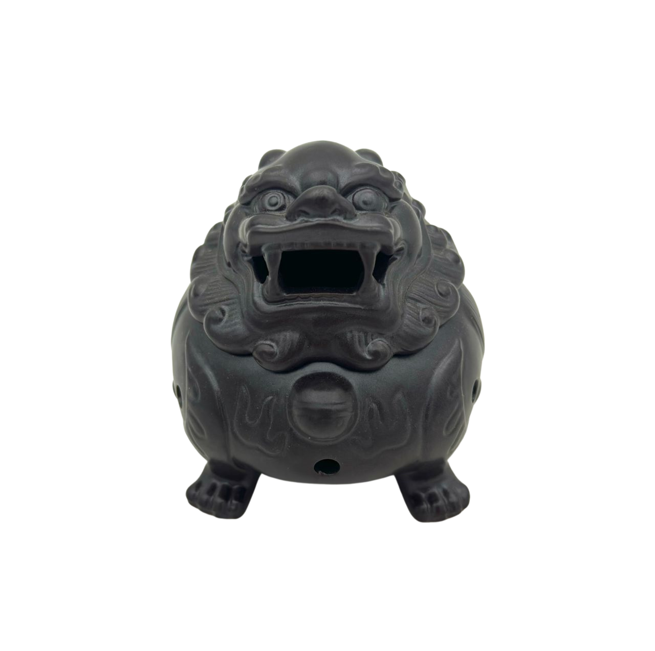 CHOP TAN LAM HIN Suanni Incense Burner Black 陈南兴/狻猊香炉黑