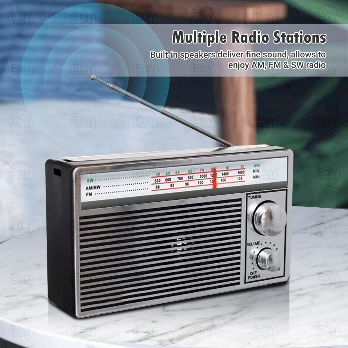 National Panasonic FM/AMラジオ 昭和レトロ 昭和レトロ National Panasonic RF-506 ラジオ FM/AM ポータブル