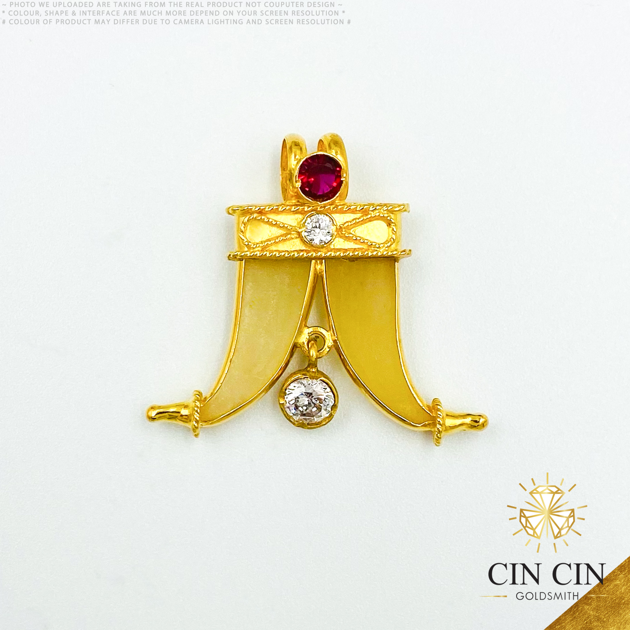 916 Gold Pendant Pulinagam Cin Cin Goldsmith