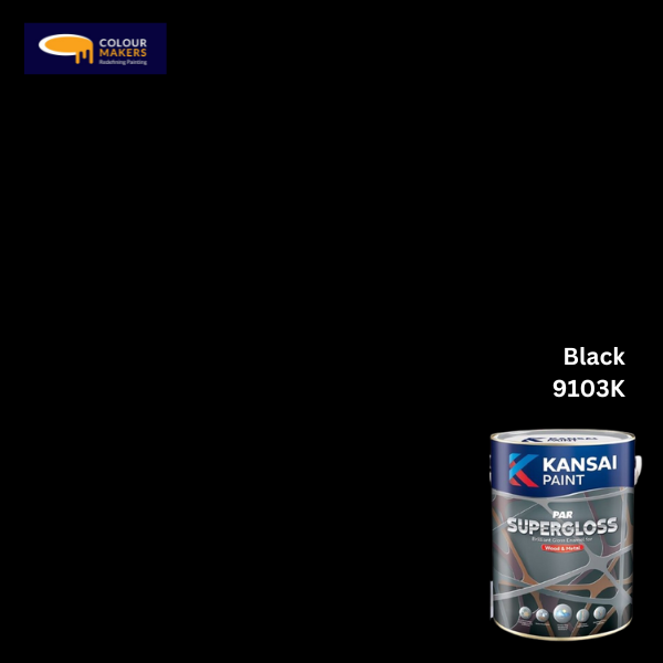 KANSAI PAR SUPERGLOSS 9103K BLACK | Colour Makers Paints Shop Sdn