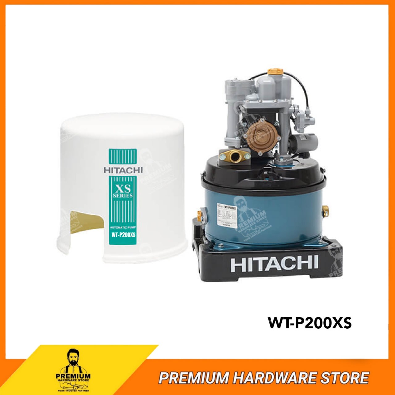 HITACHI Japan Automatic Pump 200W (WT-P200XS) Tank Type Shallow
