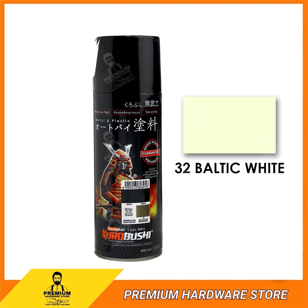 Samurai 32 Baltic White Standard Spray 400ml | Premium Hardware Store