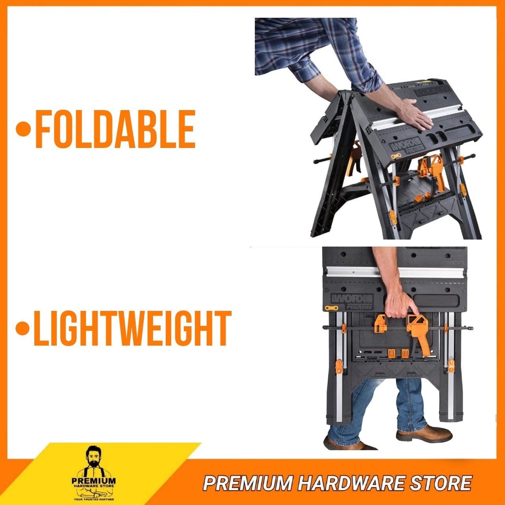 WORX WX051 Pegasus Multifunction Work Table and Sawhorse with