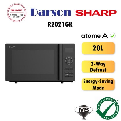 Sharp Digital Microwave Oven 20L 800W With Defrost Easy Clean Mikrowave ...