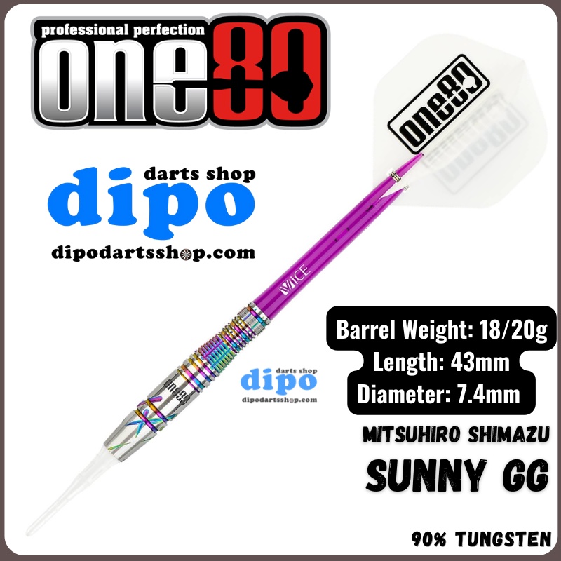 ダーツ one80 Mitsuhiro Shimazu Sunny GG ONE80 Soft Darts - Sunny GG (Mitsuhiro Shimazu Player Model