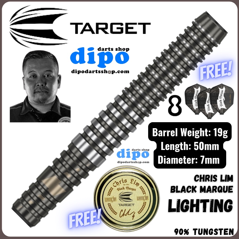 TARGET Soft Darts - BLACK MARQUE LIGHTNING ( Chris Lim model