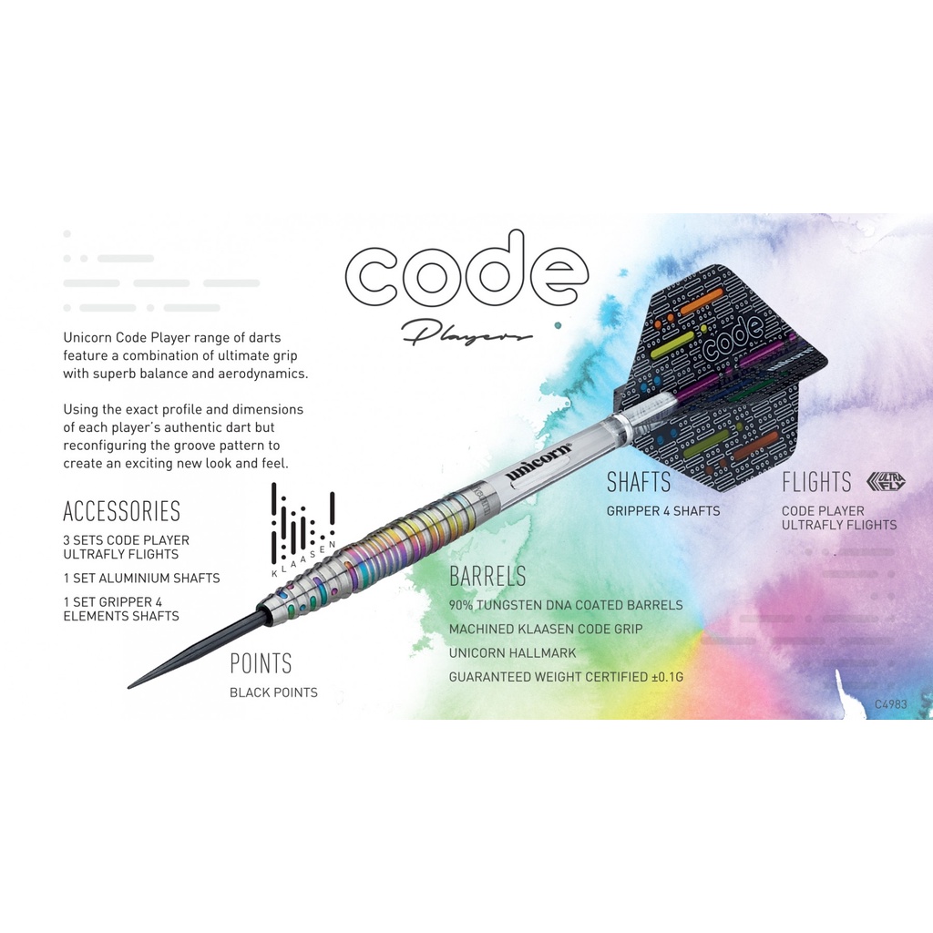 【Beck商品】Unicorn Jelle Klaasen ダーツ UNICORN Steel Darts - Jelle Klaasen Code | Dipo Darts Shop