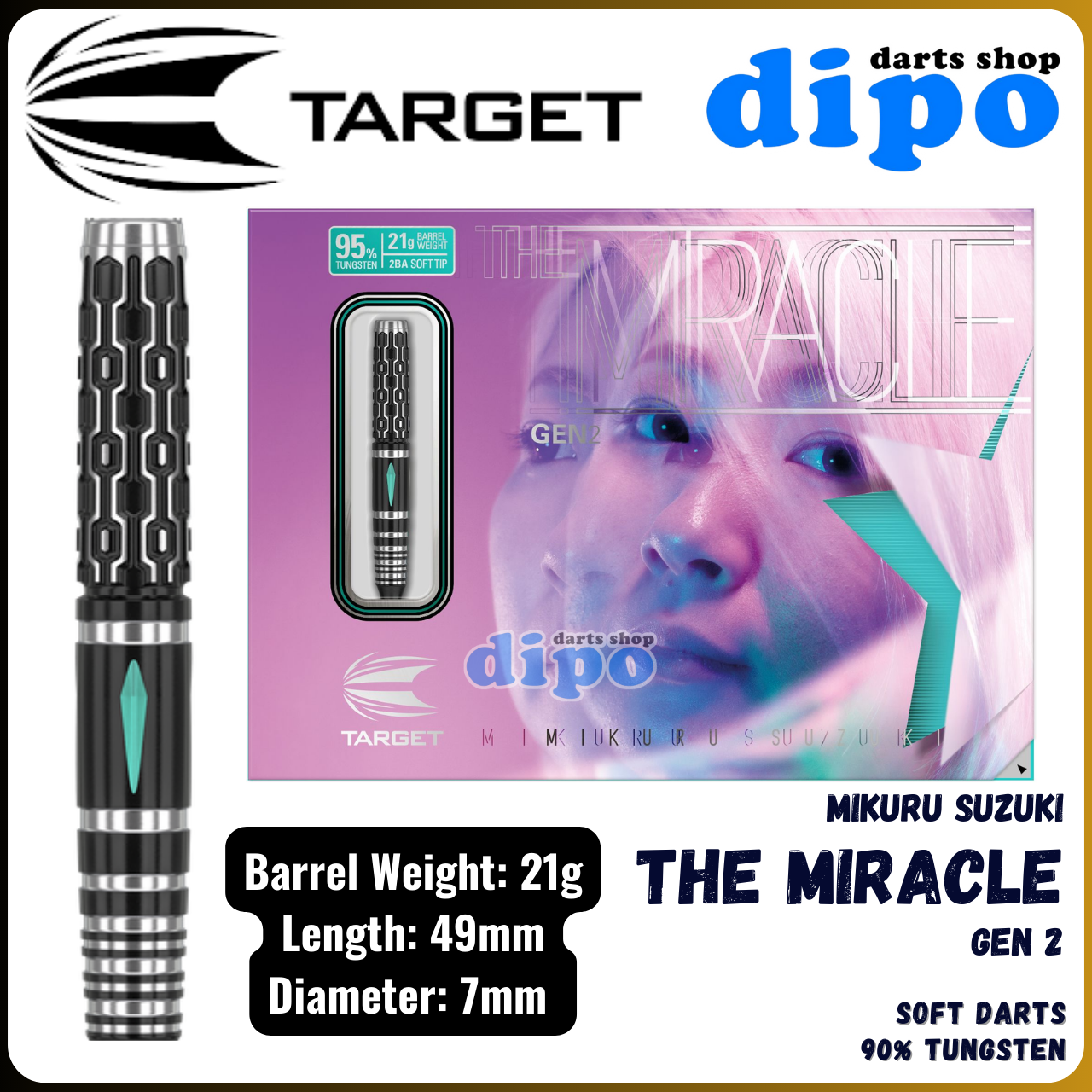 TARGET THE MIRACLE Gen 2 (Mikuru Suzuki Model) - TARGET SOFT DARTS