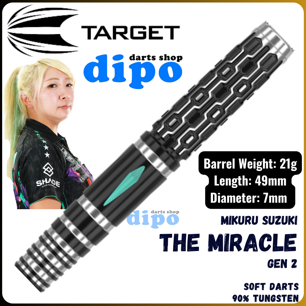 TARGET THE MIRACLE Gen 2 (Mikuru Suzuki Model) - TARGET SOFT DARTS