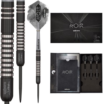 UNICORN Steel Darts - DIMITRI VAN DEN BERGH (NOIR 90% Tungsten