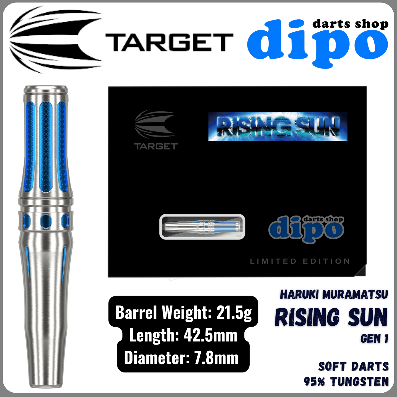 ダーツ TARGET RISING SUN PROTOTYPE Limited】TARGET RISING SUN Gen 1 (Haruki Muramatsu model) Soft