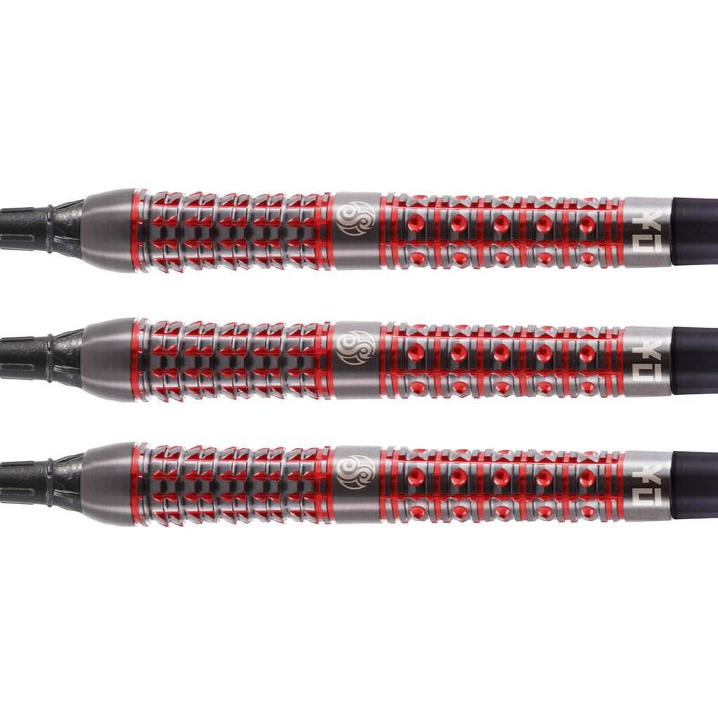 Ronin Yu I Softdarts 21g – Wolfram-Darts Mit Shark Fin Grip, Frontlastig, Inkl. Flights & Schäfte