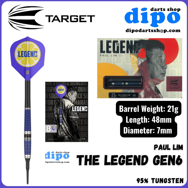 TARGET Soft Darts - The Legend Gen6 (Paul Lim Model) | Dipo Darts Shop