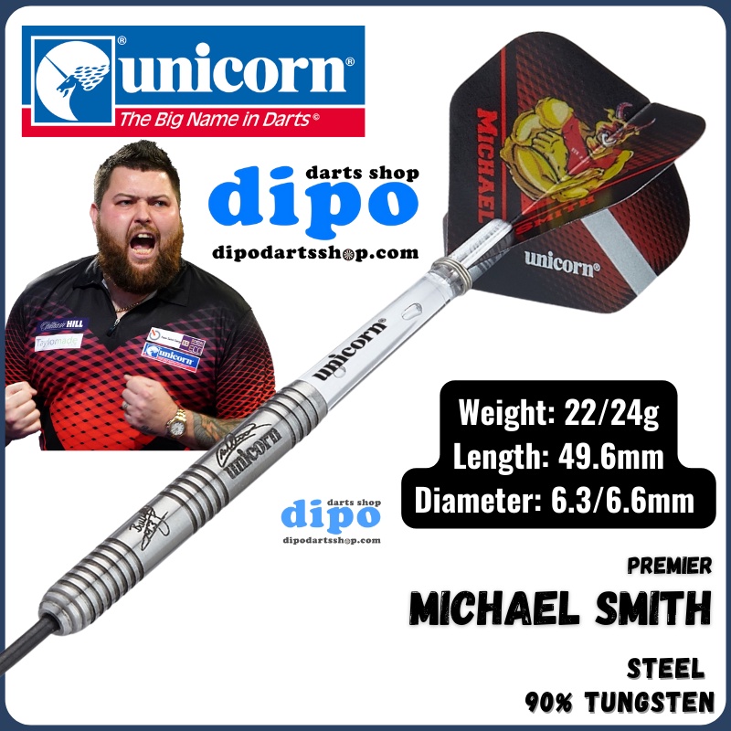 UNICORN Steel Darts - Michael Smith (Premier 90% Tungsten) | Dipo