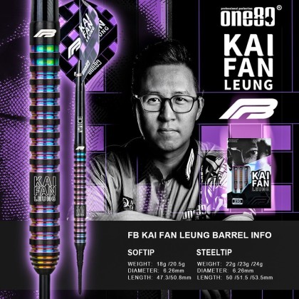 ONE80 Steel Darts - FB Leung 2 ( FB Kai Fan Leung player model