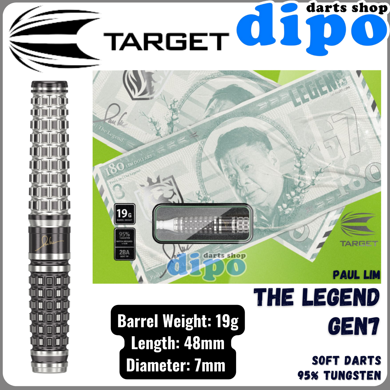 TARGET Soft Darts - The Legend Gen 7 (Paul Lim Model) | Dipo